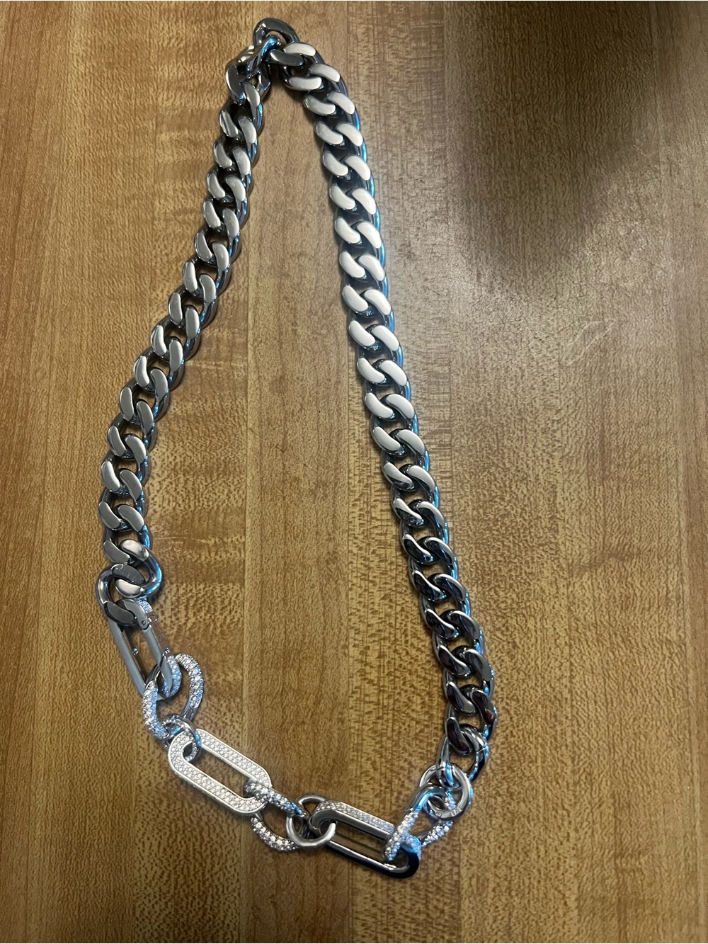 Swarovski crystal Dextera - pave- mixed links- 18”L with - new